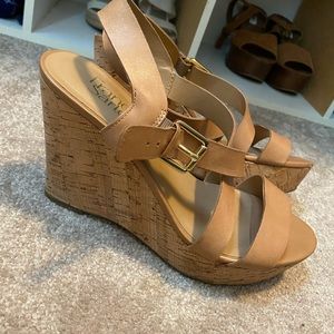 Brown Wedges barely worn
